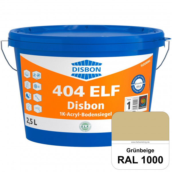 Disbon 404 ELF 1K-Acryl-Bodensiegel (RAL 1000 Grünbeige) 1K PU-verstärkte, emissions- und lösemittel