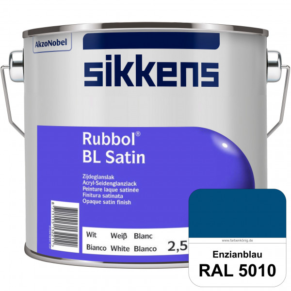 Rubbol BL Satin (RAL 5010 Enzianblau) hochelastischer & seidenglänzender Lack (wasserbasiert) innen