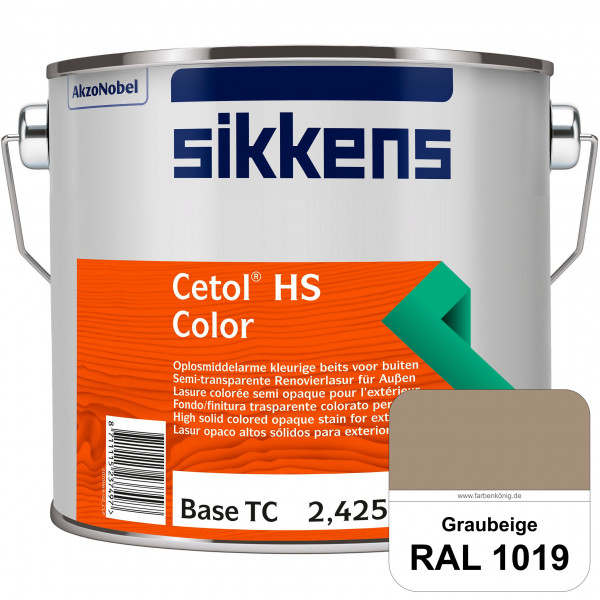 Cetol HS Color (RAL 1019 Graubeige) Dekorative semi-transparente Lasur (lösemittelhaltig) für außen.